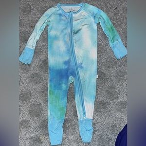 Little Sleepies/ Tidepool Watercolor Zippie/ 0-3 Months